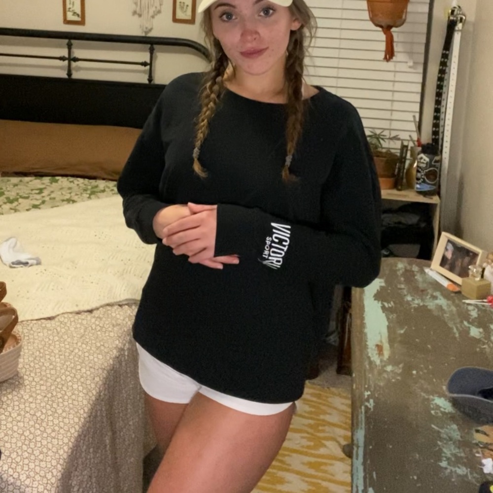 Victoria Secret Sport Black Long Sleeve Sweatshirt — Women’s M